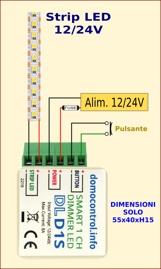 Schema collegamento DLD1S