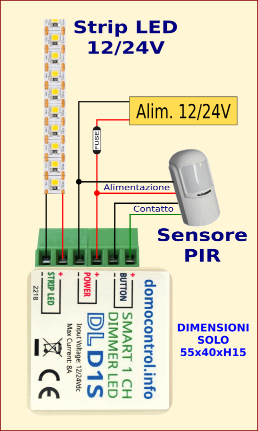 DLD1S - Accensioni e spegnimenti soft con sensore di presenza