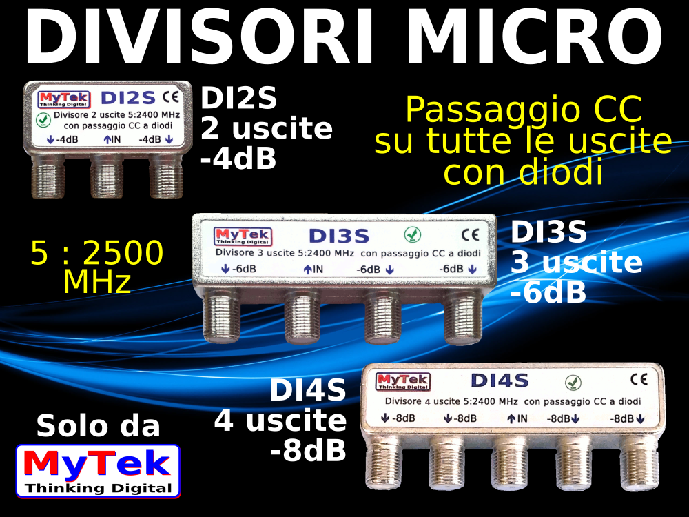 Partitore antenna a 2 vie con diodi