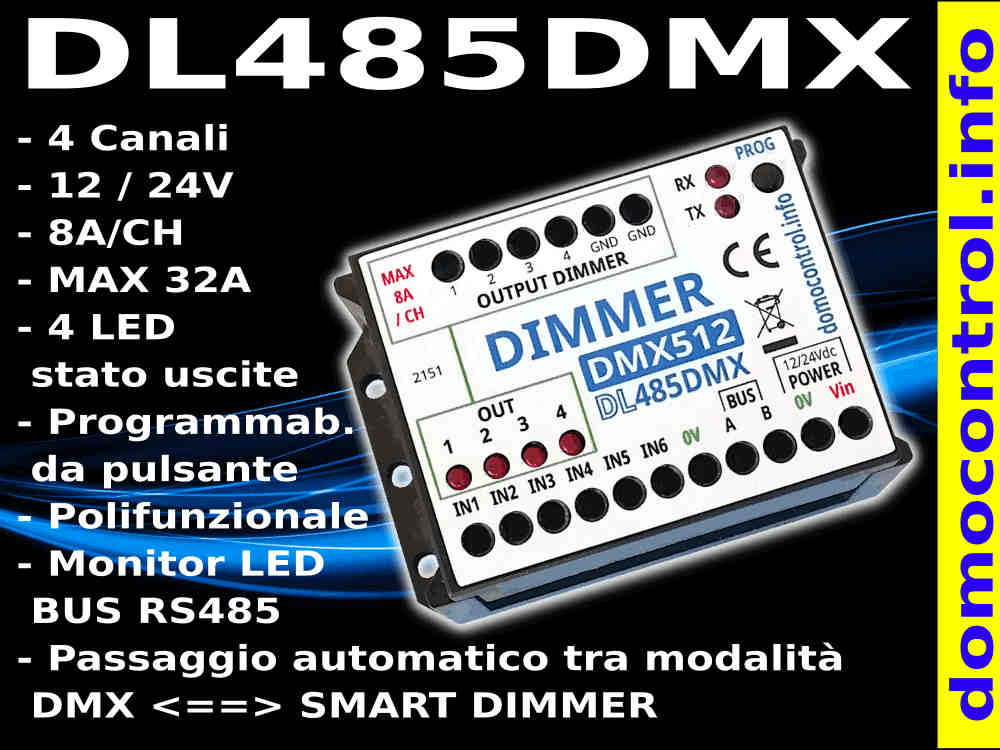 Dimmer DMX512 a 4 canali