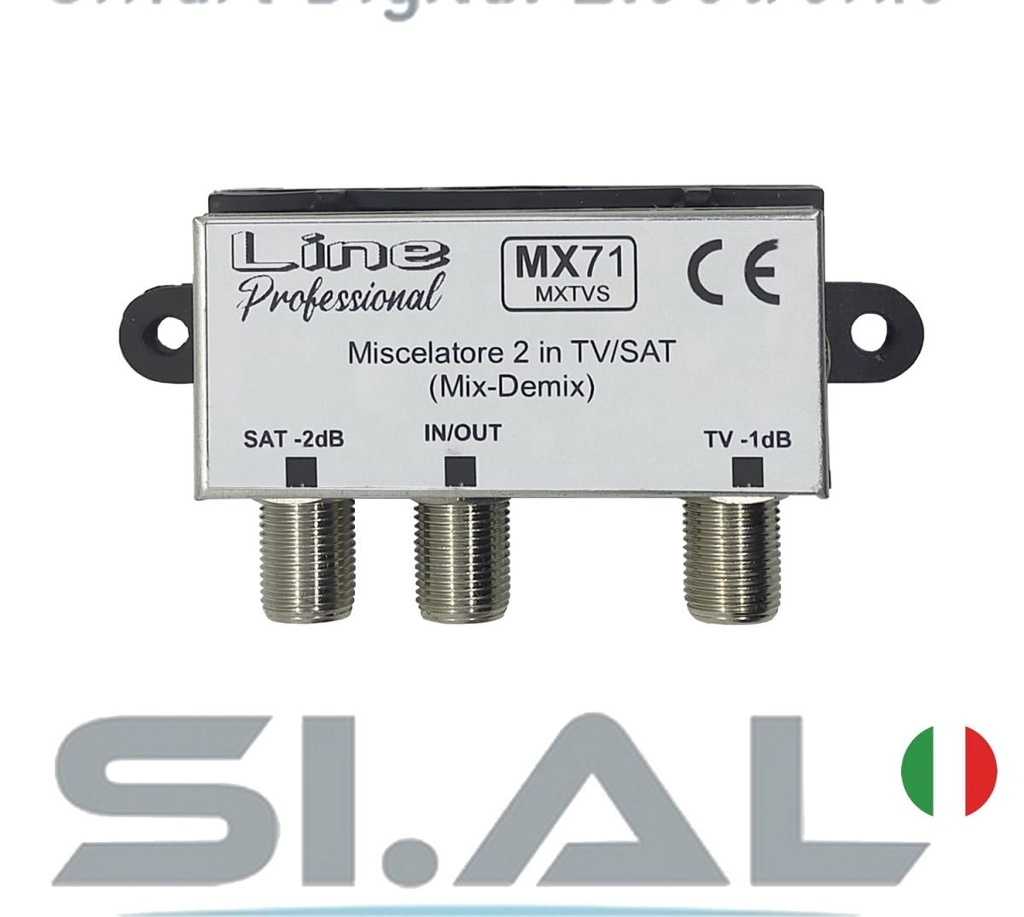 Miscelatore TV e SAT demiscelatore MIX DEMIX per segnali DVB-T2 e Satellitare