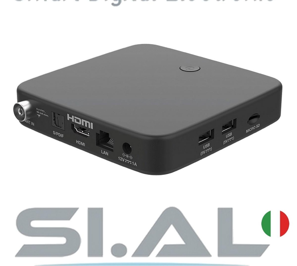 TV Box andoid 4K con sintonizzatore Digitale Terrestre T2 modello SRT420 4K UHD 