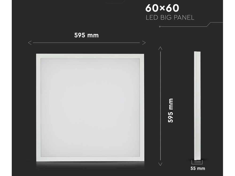 Pannello LED 25W 160LM/W 600*600mm 4000K Driver Incluso - 4000 LUMEN