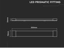 Plafoniera lineare piatta a LED con Chip Samsung Prismatica con potenza di 10W e luminosità di 1000lm - Lunghezza 30cm - Luce naturale 4000K - Grado di protezione IP20