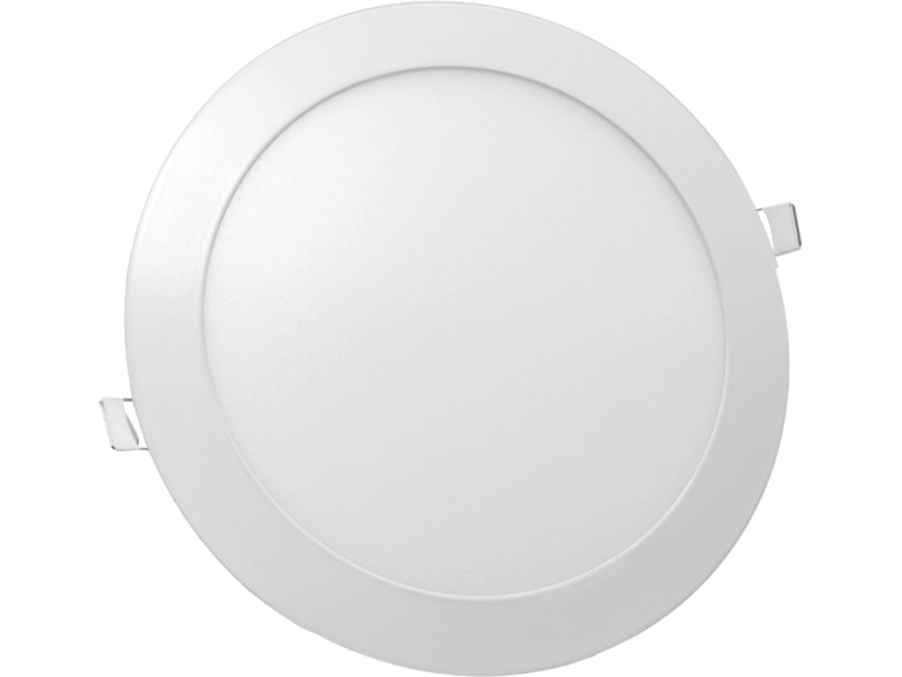 Pannello LED piatto bianco tondo ad incasso 6W 600LM 3000K - Diametro foro 100mm