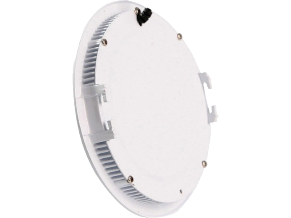 Pannello LED piatto bianco tondo ad incasso 6W 600LM 3000K - Diametro foro 100mm