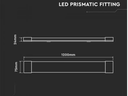 Plafoniera lineare LED Chip Samsung Prismatica 40W 120LM/W 120cm 3000K IP20