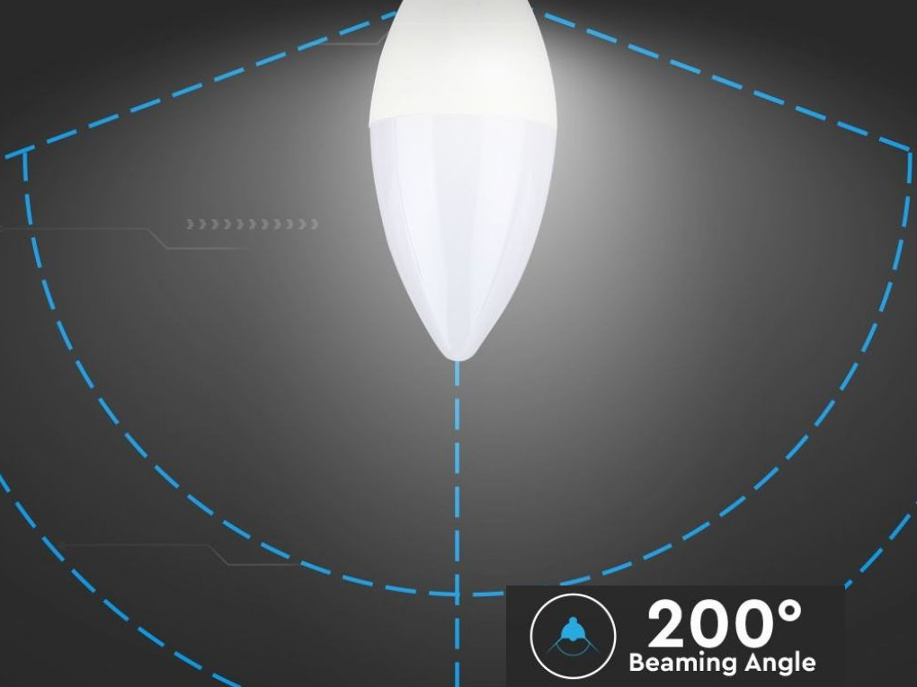 Lampadina LED Chip Samsung E14 7W Candela 4000K - 600 LUMEN