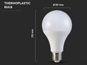 Lampadina LED Chip Samsung E27 18W 110LM/W A80 3000K - 2000 lumen