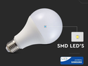 Lampadina LED Chip Samsung E27 18W 110LM/W A80 3000K - 2000 lumen