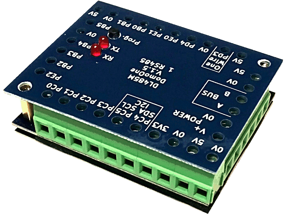 DL485M1 - Darduino con ATMEGA328PB, RS485, I2C, OneWire, Alimentazione 8:24Vdc - Ideale per progetti custom