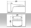 Staffa da muro box incluso in alluminio per Telecamere Dome Fisse