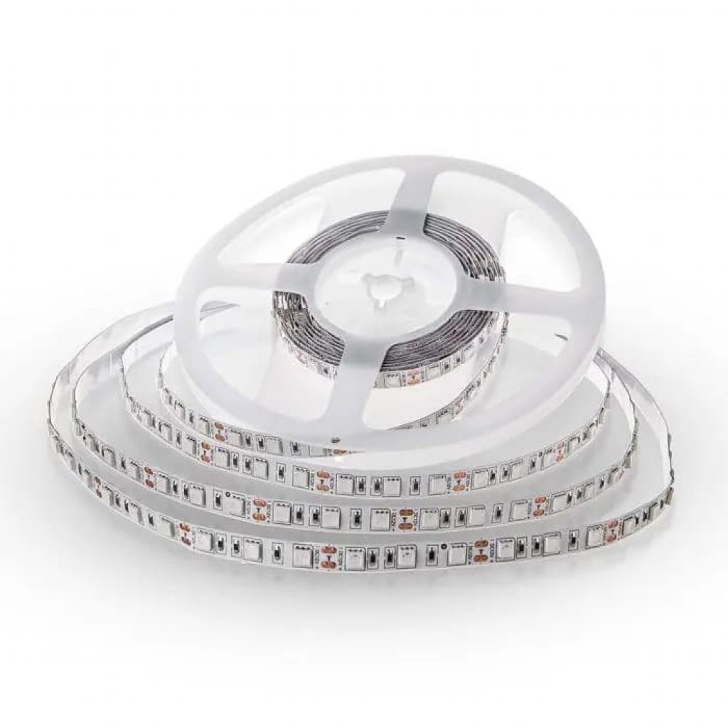 Rolla Strip LED 12V 3000K IP20 10mm 60 led/m. Rolla da 5 metri 11W/m. 1100 lumen/metro