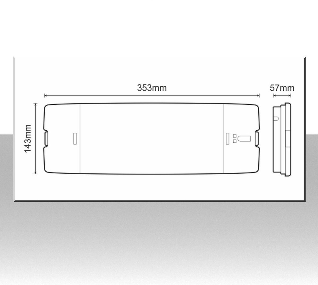 Lampada emergenza LED 105 lumen configurabile SA/SE protezione IP40 con pittogrammi inclusi