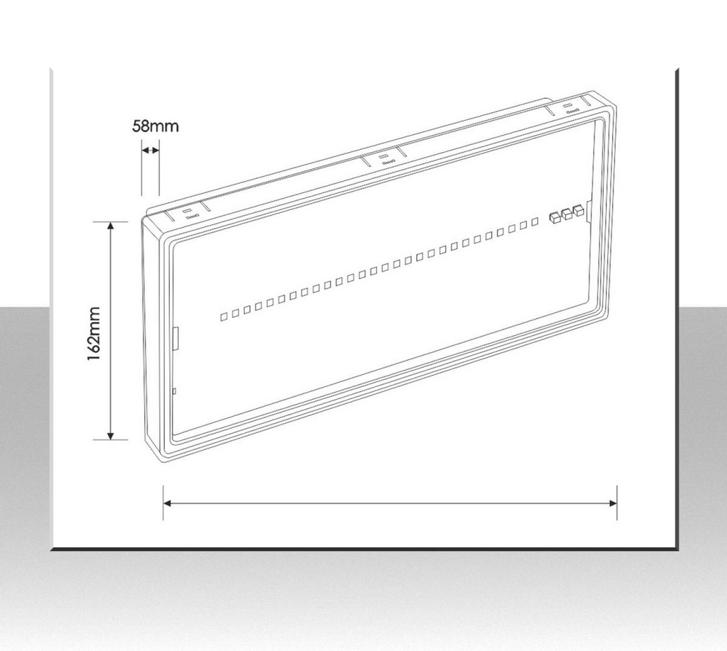 Lampada emergenza LED configurabile SA/SE IP65 con pittogrammi inclusi 500Lm