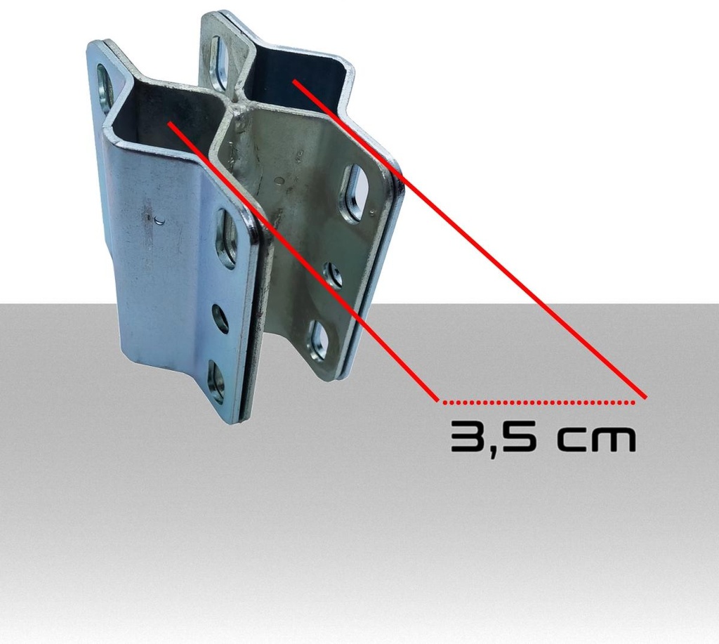 Cavallotto a 8 piastra larga universale per pali antenna Ø 25/50 mm 