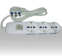 Multipresa elettrica 9 posti ciabatta con pulsante luminoso e cavo da 1,5 metri 10/16A Bipasso Schuko