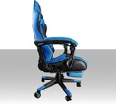 Sedia gaming in pelle per scrivania modello Raidmax DK709BLUE blu e nera