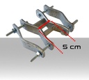 Cavallotto distanziatore per pali antenna diametro 40 - 102 mm separatore 5 cm serie pesante