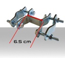 Cavallotto distanziatore per pali antenna diametro 30 - 60 mm separatore 6,5 cm