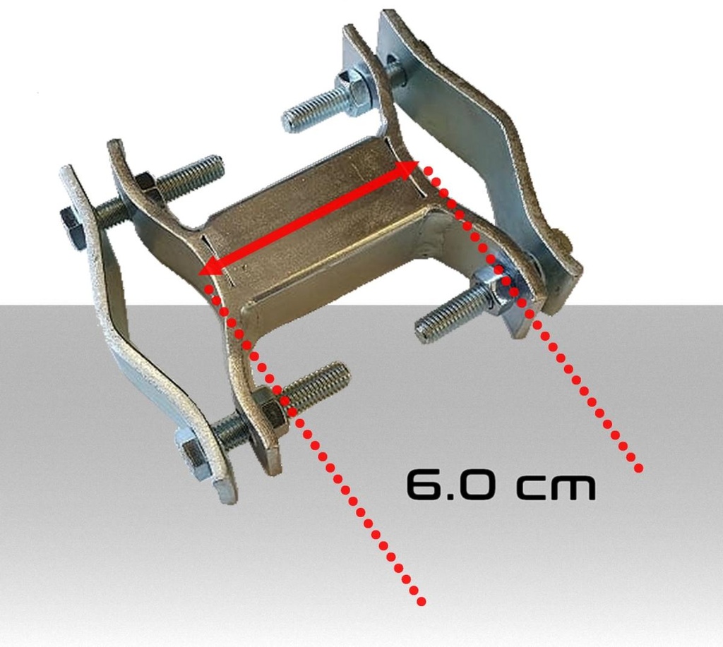 Cavallotto distanziatore per pali antenna diametro 25- 60 mm separatore 6 cm