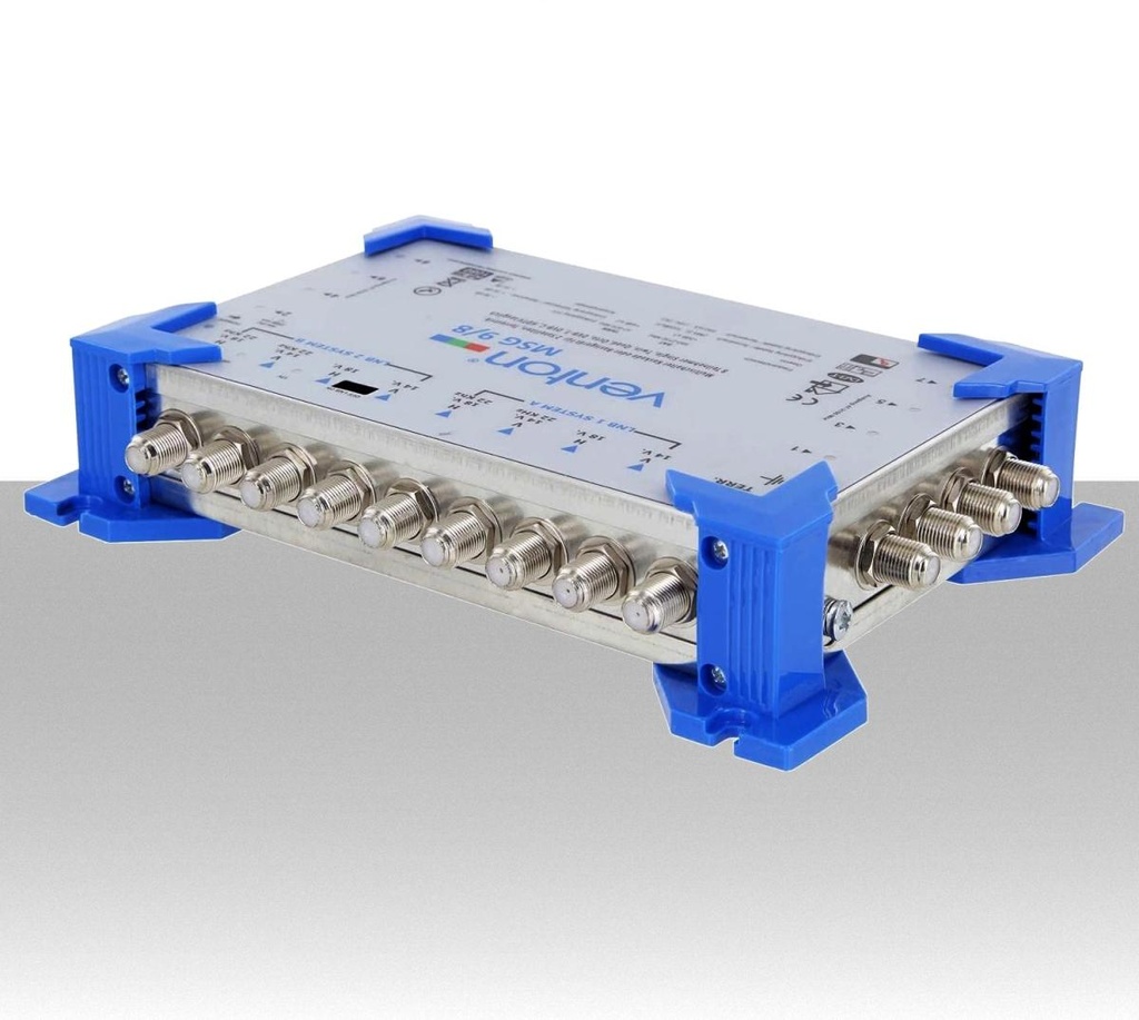 Multiswitch  9/8 centralino autoalimentato a due satelliti con terrestre per 8 utenze indipendenti serie Venton MSG