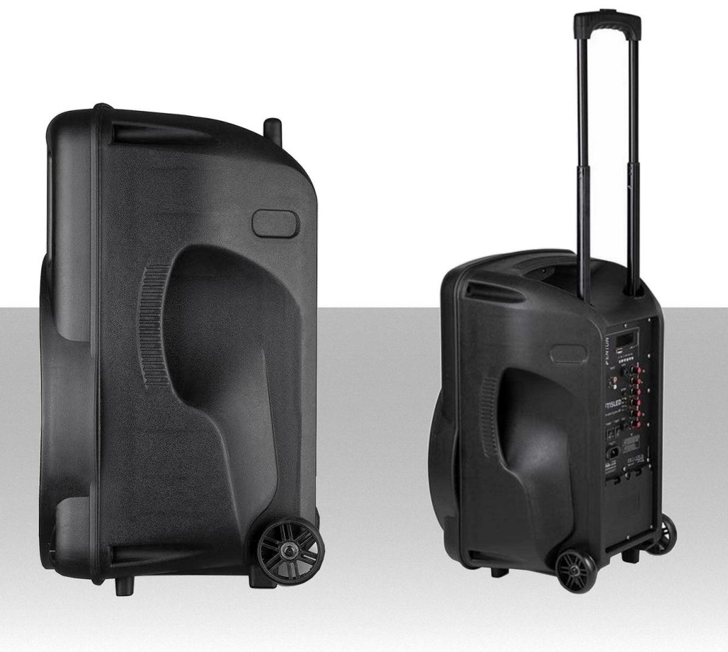 Cassa audio portatile Bluetooth da 800W con microfono wireless a batteria disco led trolley