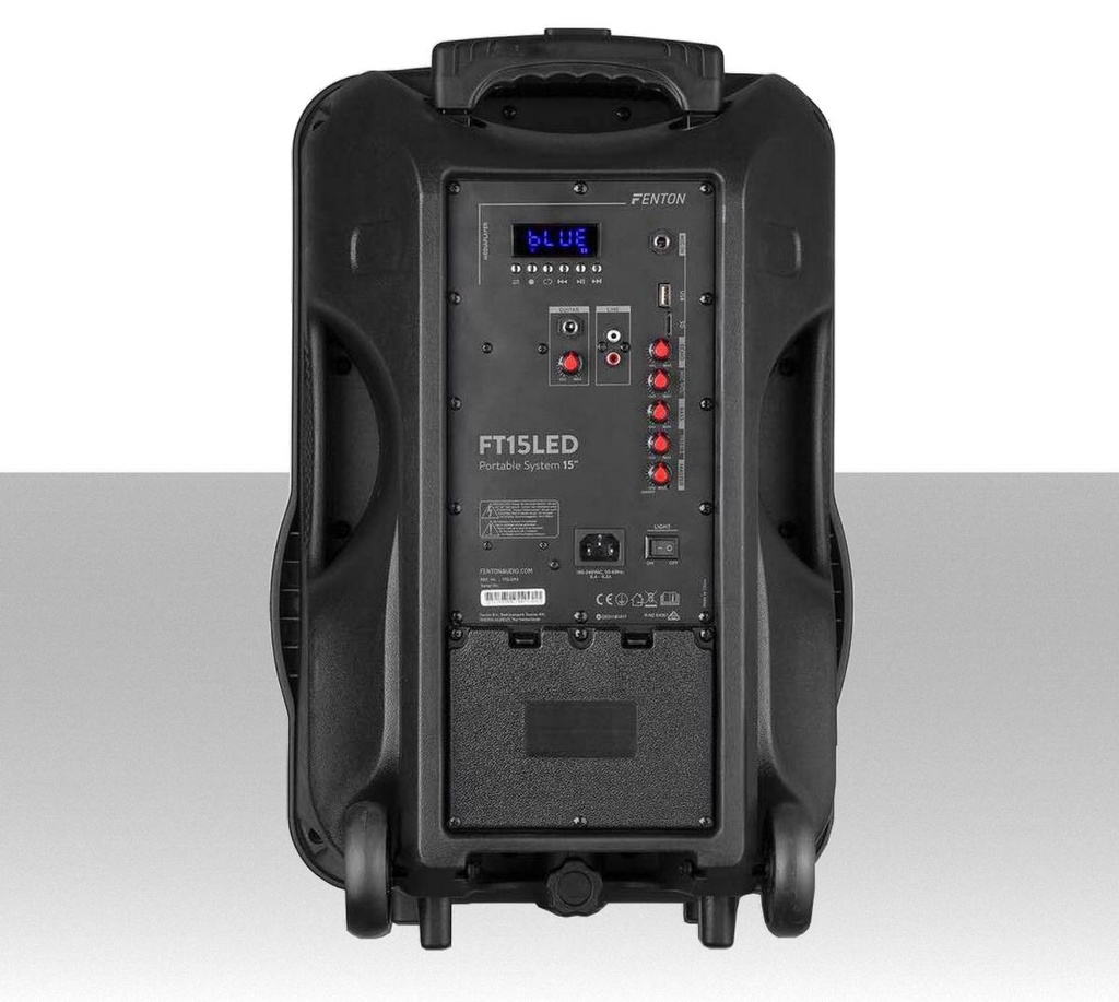 Cassa audio portatile Bluetooth da 800W con microfono wireless a batteria disco led trolley