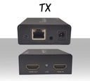Estensore HDMI lan ethernet CAT.6 distanza 60 metri supporto HDCP tecnologia POC  passante HDMI e ripetitore IR di telecomando bidirezionale 