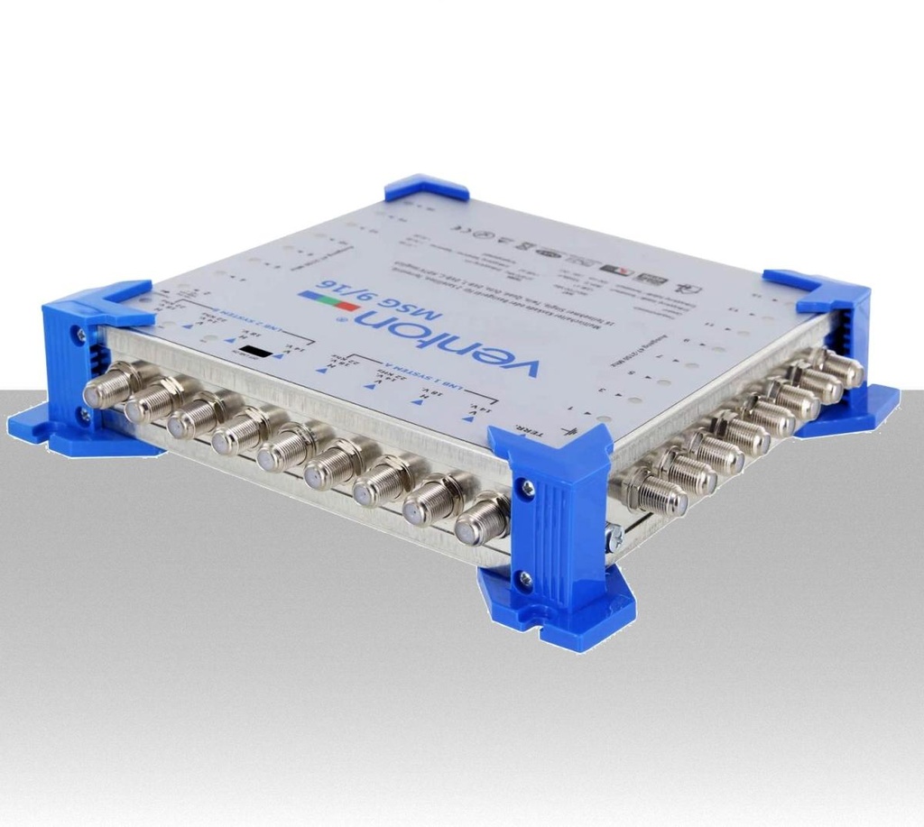 Multiswitch  9/16 centralino autoalimentato a due satelliti con terrestre per 16 utenze indipendenti serie Venton MSG