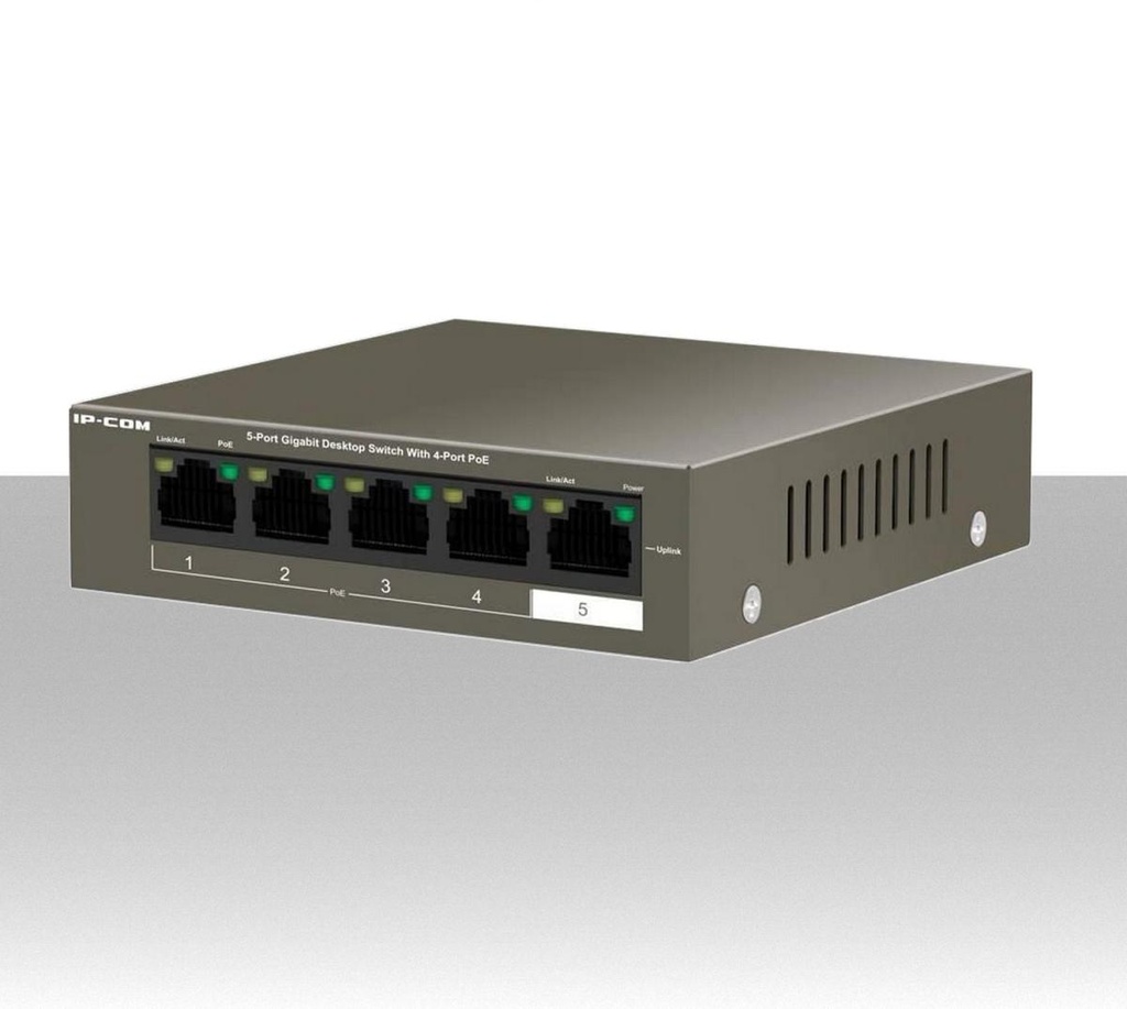 Switch Ethernet PoE Gigabit Lan 4 porte PoE modello IP-COM 