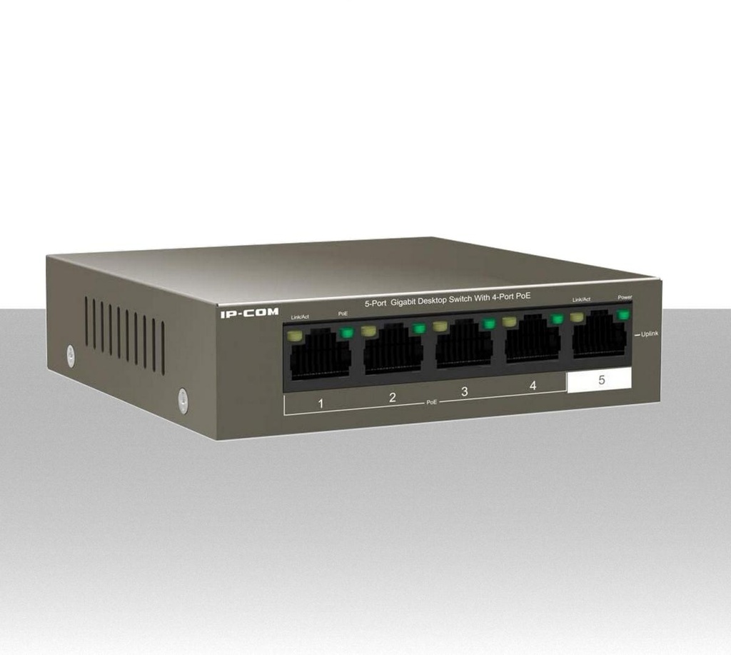 Switch Ethernet PoE Gigabit Lan 4 porte PoE modello IP-COM 