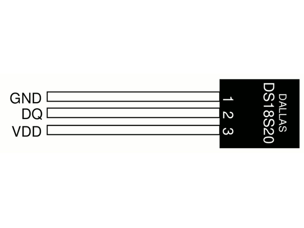 Sensore temperatura DS18B20 TO92