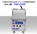 Centralino antenna TV da interno 1 ingresso BIII-UHF 24dB serie Elar MC822