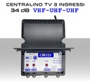 Centralino antenna TV da interno 3 ingressi BIII-UHF-UHF 34dB serie Elar CM333
