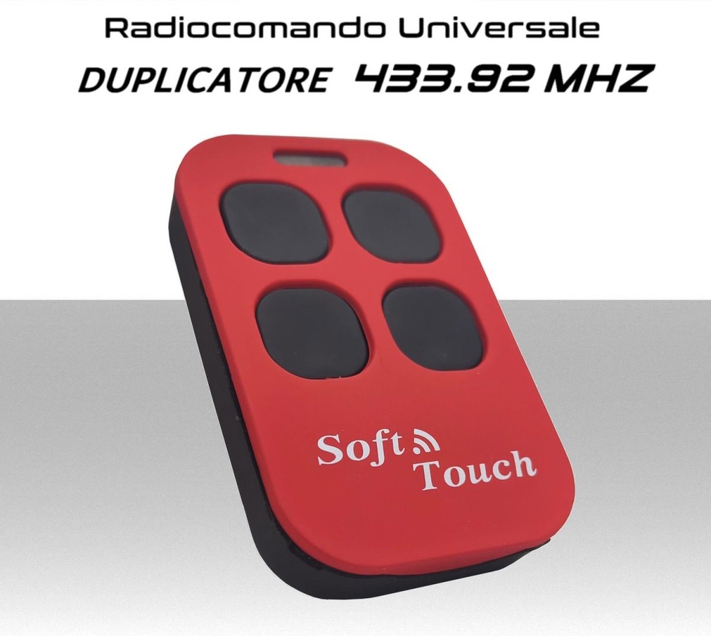 Radiocomando universale per automazioni duplicatore frequenza 433 MHZ Rosso