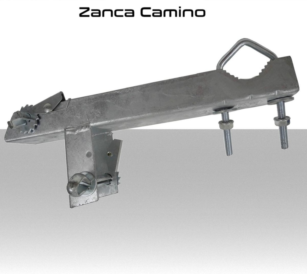 Zanca Francese Rinforzata da camino - Lunghezza 20cm - Supporto pali per antenne TV