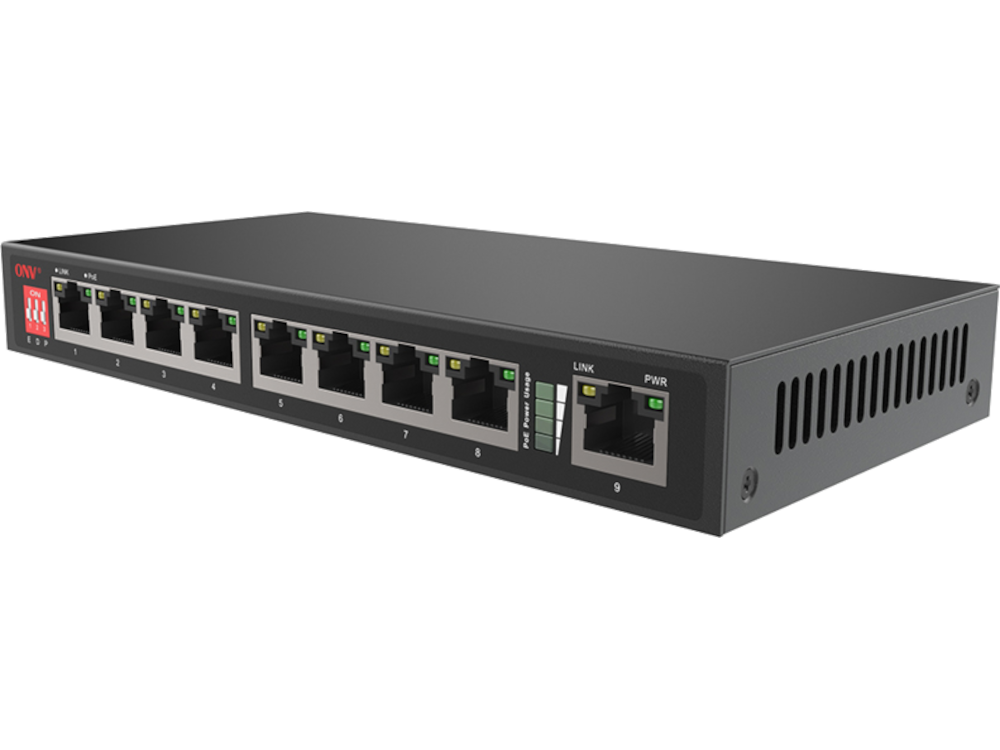 Switch 10 porte GIGABIT di cui 8 POE - ONV