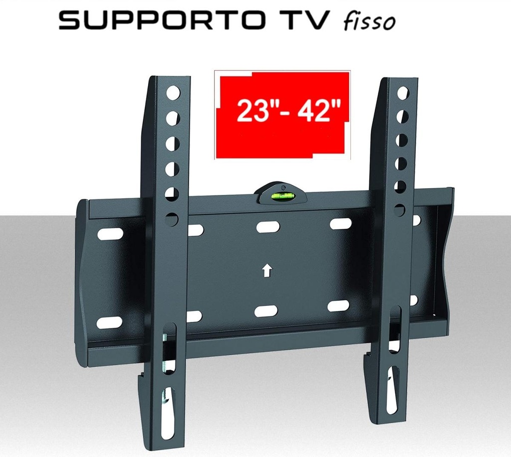 Supporto TV fisso staffa a muro universale per tv piatte da  23"a 42"pollici vesa compatibile