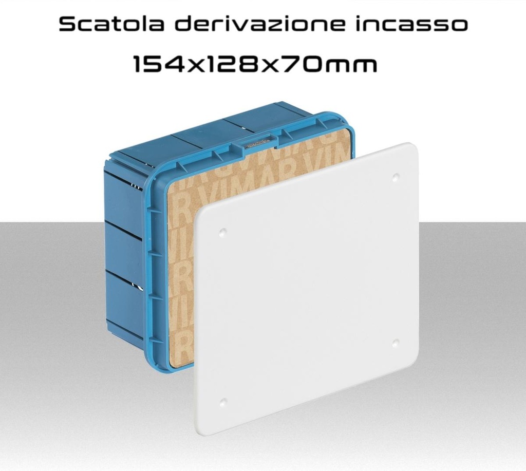 Scatola derivazione da incasso 16 ingressi con coperchio bianco 154x128x70mm contenitore vimar V70005