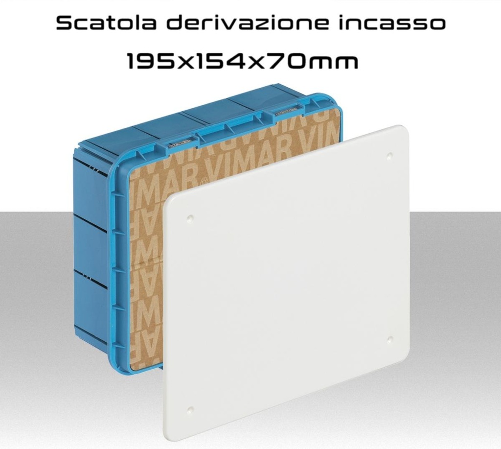 Scatola derivazione da incasso 22 ingressi con coperchio bianco 195x154x70mm contenitore vimar V70006