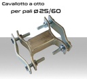 Cavallotto distanziatore per pali antenna diametro 25- 60 mm separatore 6 cm