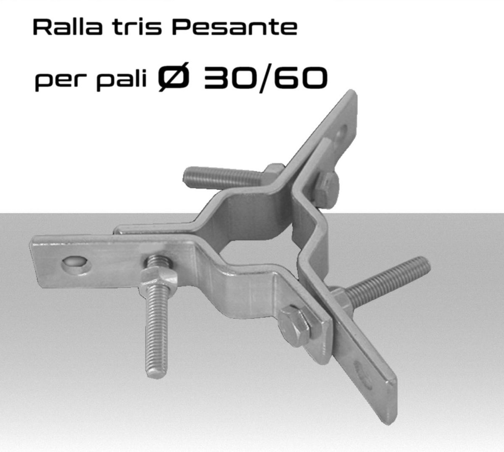 Ralla Tris serie pesante per pali antenna Ø 30/60 mm