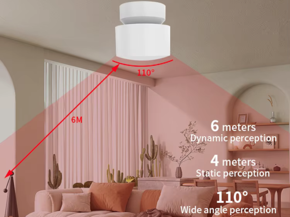 TUYA - Sensore Movimento Microonde WiFi - Alimentazione 5V 1A