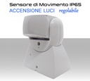 Sensore di movimento per luci esterne IP65 orientabile rilevamento 180° distanza 12 metri SE918AN