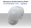 Sensore di movimento per luci interne IP44 orientabile rilevamento 180° distanza 12 metri  SE318AN