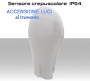 Sensore crepuscolare da esterno IP54 interruttore unipolare per accensione luci esterne PEGASO