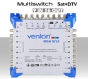 Multiswitch  9/16 centralino autoalimentato a due satelliti con terrestre per 16 utenze indipendenti serie Venton MSG