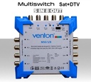 Multiswitch 5/8 centralino autoalimentato satellitare con terrestre per 8 utenze indipendenti serie Venton MSG