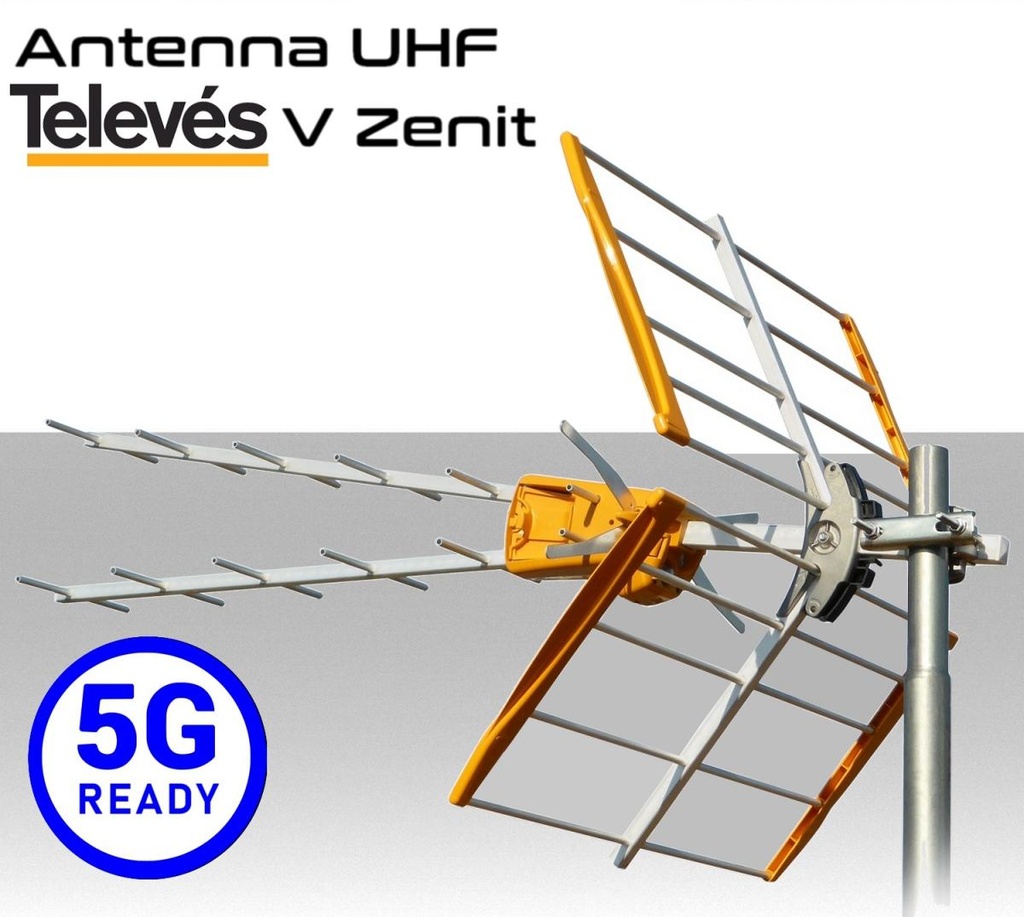 Televes Zenit 5G: Antenna UHF Alluminio con Connettore F Canali 21-48